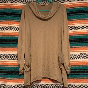 Tan Long-Sleeved Blouse